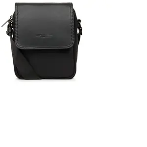 Petit sacoche - Lancaster - 304-12 - Couleur: Noir - Matières: Textile et cuir - Dimensions: 15x18x5 cm