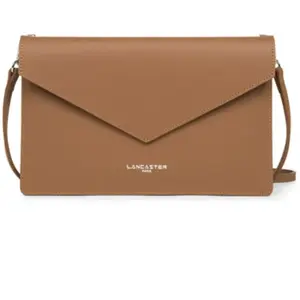 Pochette - LANCASTER - PUR&ELEMENT CITY - Cuir refente - Bandoulière amovible - Marron pas cher
