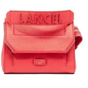 Sac à main Ninon - LANCEL - Rouge - Cuir de vachette - Bandoulière pas cher