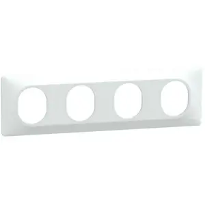 Comparateur de prix : Schneider Plaque de finition quadruple Schneider Electric Ovalis blanc