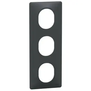 SCHNEIDER OVALIS PLAQUE TRIPLE VERTICALE ANTHRACITE - S340726Vendu parcdiscount