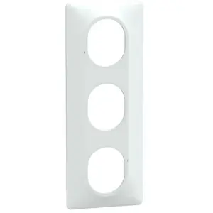 Comparateur de prix : Schneider Ovalis - Plaque de finition - 3 postes Vertical - entraxe 71mm - Blanc