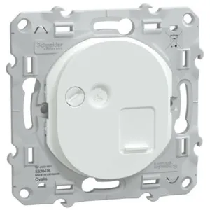 Prise RJ45 cat 6 blindée auto blanc - Ovalis - Schneider pas cher