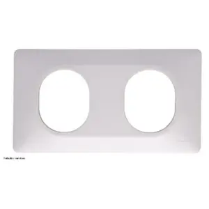 Schneider Plaque de finition 2 postes Schneider Electric Ovalis S320704A coloris sauge l.158 x P.10 x H.87 mm pas cher