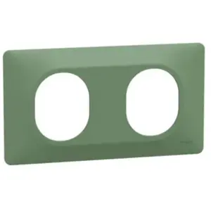 Schneider Plaque de finition 2 postes Schneider Electric Ovalis S32070... pas cher