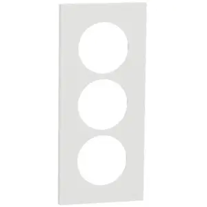 Plaque de finition - SCHNEIDER - Odace - Blanc - 3 postes - 57mm pas cher