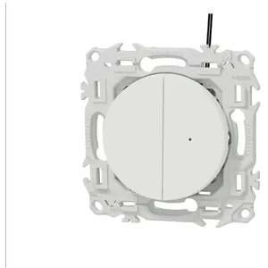 Interrupteur va-et-vient - Schneider Odace - Double lumineux - Blanc c... pas cher
