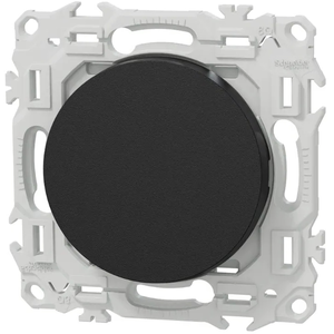 Interrupteur va-et-vient ou poussoir simple Noir onyx Schneider Odace pas cher