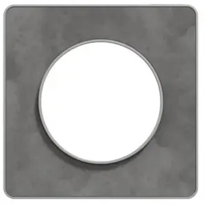 SCHNEIDER ELECTRIC Plaque 1 poste Odace Touch ardoise liseré aluminium pas cher