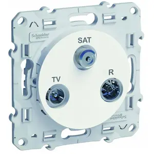 SCHNEIDER ELECTRIC Prise TV / SAT / FM Odace blanc pas cher