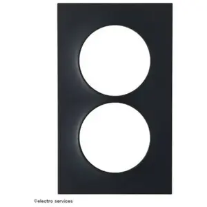 plaque schneider electric odace styl - 2 postes - anthracite - entraxe 57 mm pas cher