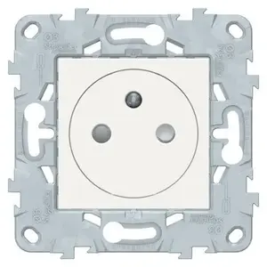 Schneider Prise simple 2P+T affleurante 16A connexion rapide blanc Uni...Vendu parcdiscount