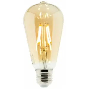 ELEXITY Ampoule LED Déco filament ambrée 4W E27 Edison pas cher