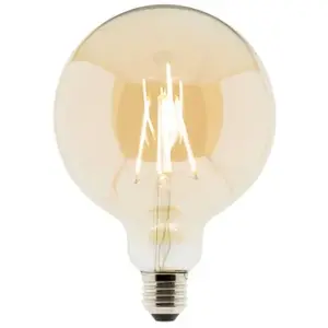 ELEXITY Ampoule Déco filament LED ambrée Globe 7W E27 720lm 2500K pas cher