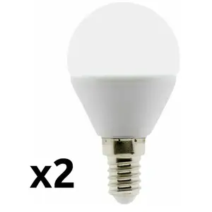 Elexity - Lot de 2 ampoules LED Sphérique 5W E14 400lm 6500K pas cher