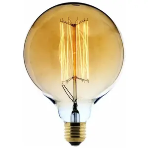Ampoule Déco filament carbone Globe Ø125 25W E27 2700K - ELEXITY - Ampoule - Blanc chaud - Globe pas cher