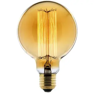 Ampoule déco filament carbone Globe Ø95mm E27 - Elexity pas cher