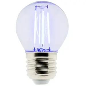 Elexity Ampoule LED Déco filament bleu 3W E27 Sphérique