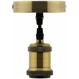 Elexity - Kit de suspension luminaire métal avec cordon textile Cuivre pas cher