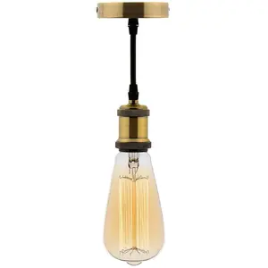 Comparateur de prix : ELEXITY Kit suspension vintage avec câble textile et ampoule filament ...