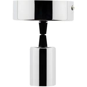 Elexity - Kit de suspension luminaire métal avec cordon textile Chrome pas cher