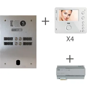 Urmet - Kit vidéo préprogrammé 2VOICE platine et moniteurs 2 rangée 4 ... pas cher
