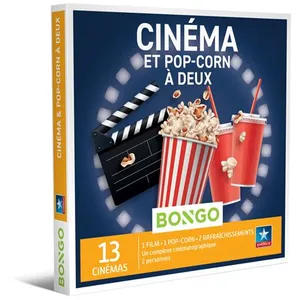 Coffret cadeau Bongo Cinéma & Pop-corn à deux - FR