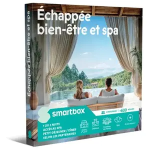 Coffret Cadeau SMARTBOX - Échappée bien-être et spa - 1 ou 2 nuits nui... pas cher