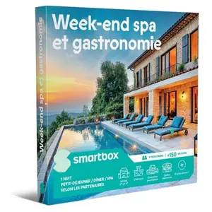 Coffret Cadeau SMARTBOX - Week-end spa et gastronomie - 1 nuit avec pe... pas cher