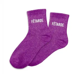 STC PAIRE DE CHAUSSETTES PAILLETTES FÉTARDE FEMME 39 Violet, Lilas, Lavande, Parme, Prune 39 pas cher
