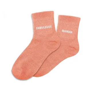 PAIRE DE CHAUSSETTES PAILLETTES DUO FABULEUSE  Rose, Fuchsia pas cher