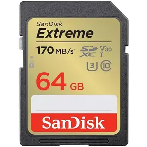 SanDisk 64 Go Extreme carte SDXC + RescuePRO Deluxe, jusqu'à 170 Mo/s,...Vendu parcdiscount