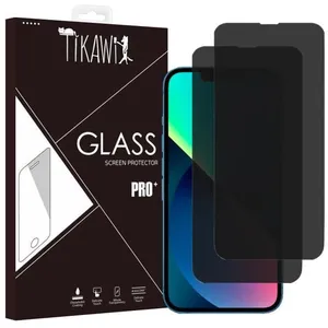 Tikawi x2 Verre trempé Noir Anti Espion Iphone 13 - 13 Pro (6.1') Prot...Vendu parcdiscount