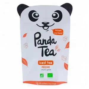 Panda Tea - Iced Tea - Infusion Glacée - Parfum Pêche - BIO - 28 sachets pas cher