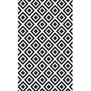 MANI TEXTILE - Tapis Black&White Carreaux Dimensions - 120x180 pas cher