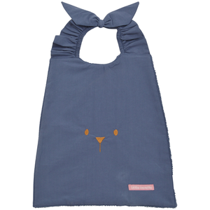 Serviette bavoir Ourson - bleu marine pas cher