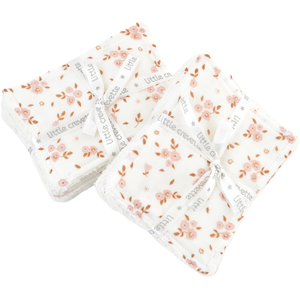 LITTLE CREVETTE Lot de 12 lingettes lavables Thaïs pas cher