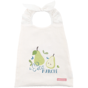 LITTLE CREVETTE Serviette bavoir Le Petit Marché pas cher
