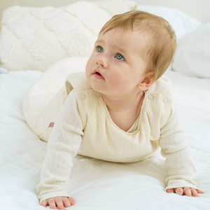 LITTLE CREVETTE Gigoteuse hiver bébé velours écru LouisonVendu parlittle-crevette