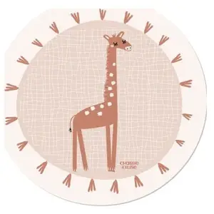 Tapis de protection rond Girafe pas cher