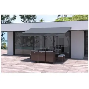 Concept-Usine Adro - Store Banne Manuel 4 X 2.5 M Gris Polyester pas cher