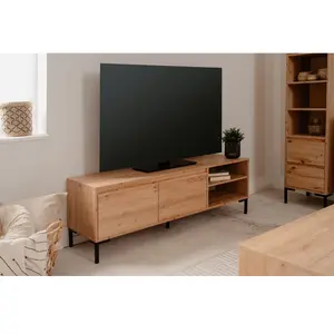 Comparateur de prix : Concept-Usine Meuble TV en bois avec placard NAVI