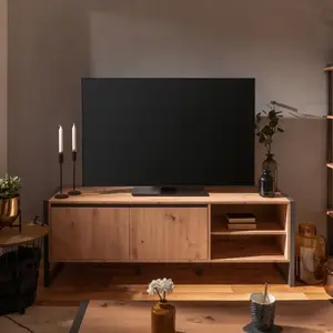 Concept-Usine Kotor - Meuble Tv Industriel Avec Placards 160cm pas cher