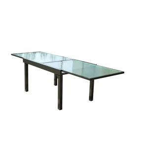 CONCEPT-USINE Concept-U - Uitbreidbare grijze aluminiumtafel BRESCIA pas cher