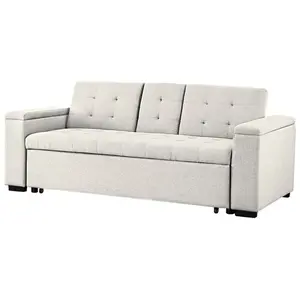 Comparateur de prix : Concept-Usine Canapé Convertible 3 Places En Tissu Beige Noho