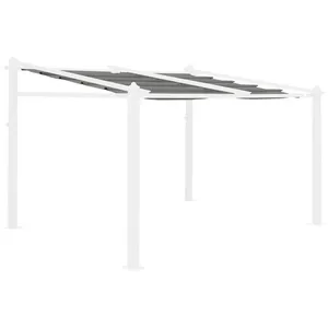 SWEEEK Toile de toit grise pour tonnelle 3x4m Murum - toile de rechange pergola, toile de remplacementVendu parcdiscount