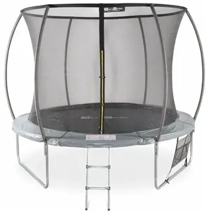 sweeek - Trampoline ø 305 cm - mars inner xxl - grijze tuintrampoline met binnenbeschermingsnet en accessoires pas cher