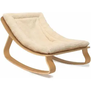Charlie Crane Transat à balancement en bois de hêtre Levo Fur Milk pas cher