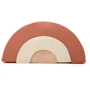 Charlie Crane Jeux en mousse Milo arc-en-ciel bois de rose, milk, nude (3 blocs) pas cher