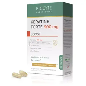 Biocyte Kératine Forte 900mg Boost Croissance Résistance du Cheveu 60 ... pas cher